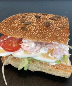 Sandwich æg og rejer