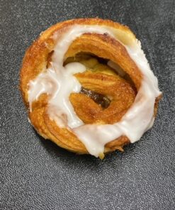 Brunsviger snegl med hvid glasur